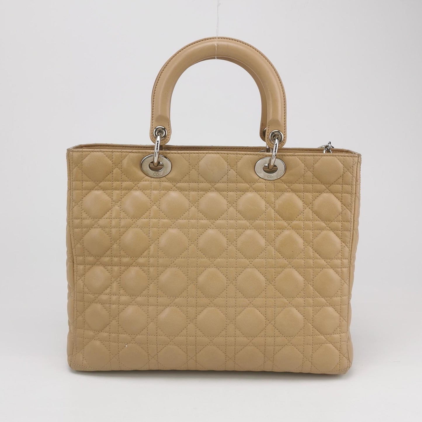 Dior - Lady Dior Tote - Lambskin leather - Beige - (Large)