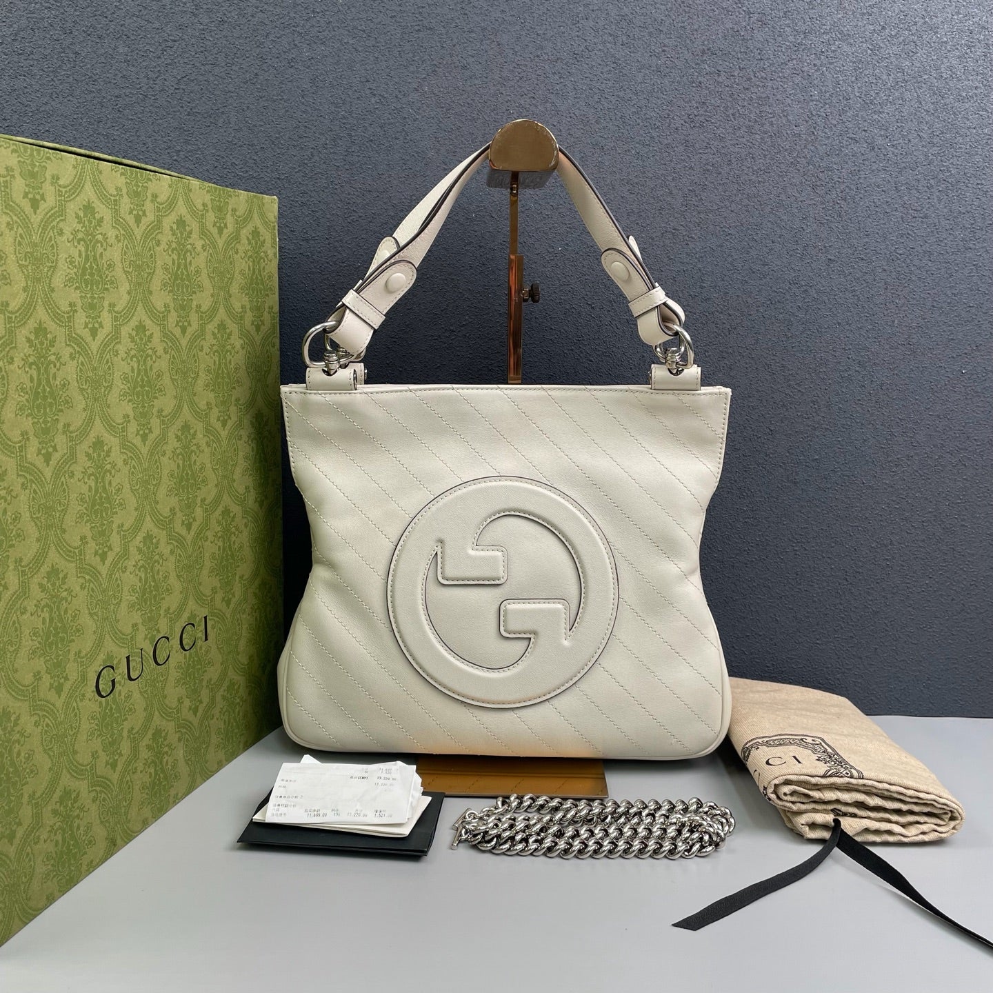 Gucci - Blondie Tote - Leather - Beige - (medium)
