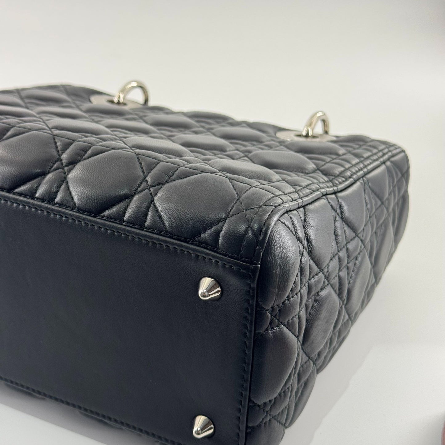 Dior - Lady Dior (Medium) - Lambskin leather - Black - (Medium)