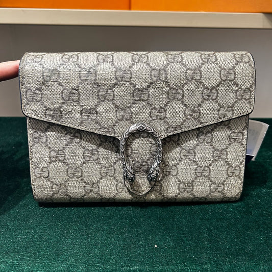 Gucci - Dionysus Wallet on Chain - Coated canvas - Beige - (mini)