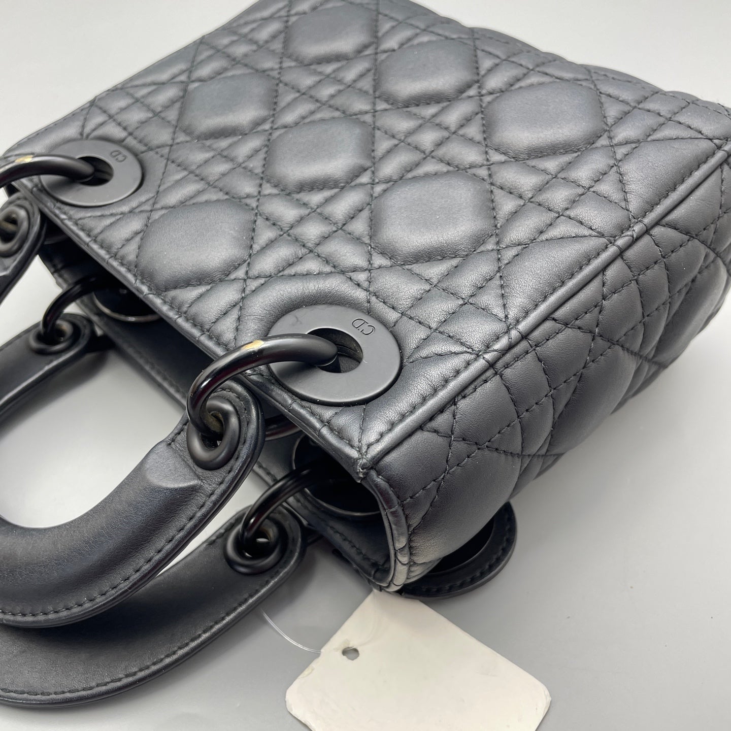 Dior - Lady Dior Mini - Matte Cannage-quilted leather - Black - (mini)