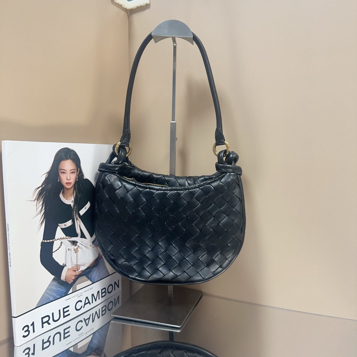 Bottega Veneta - Gemelli - Leather - Black - (Medium)