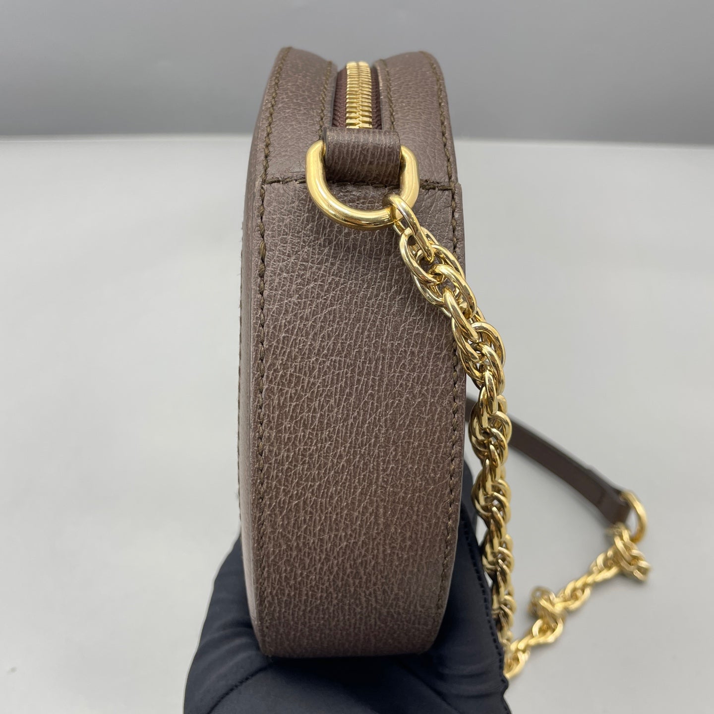 Gucci - Ophidia Mini Round Shoulder Bag - GG Supreme canvas and leather - Brown - (mini)