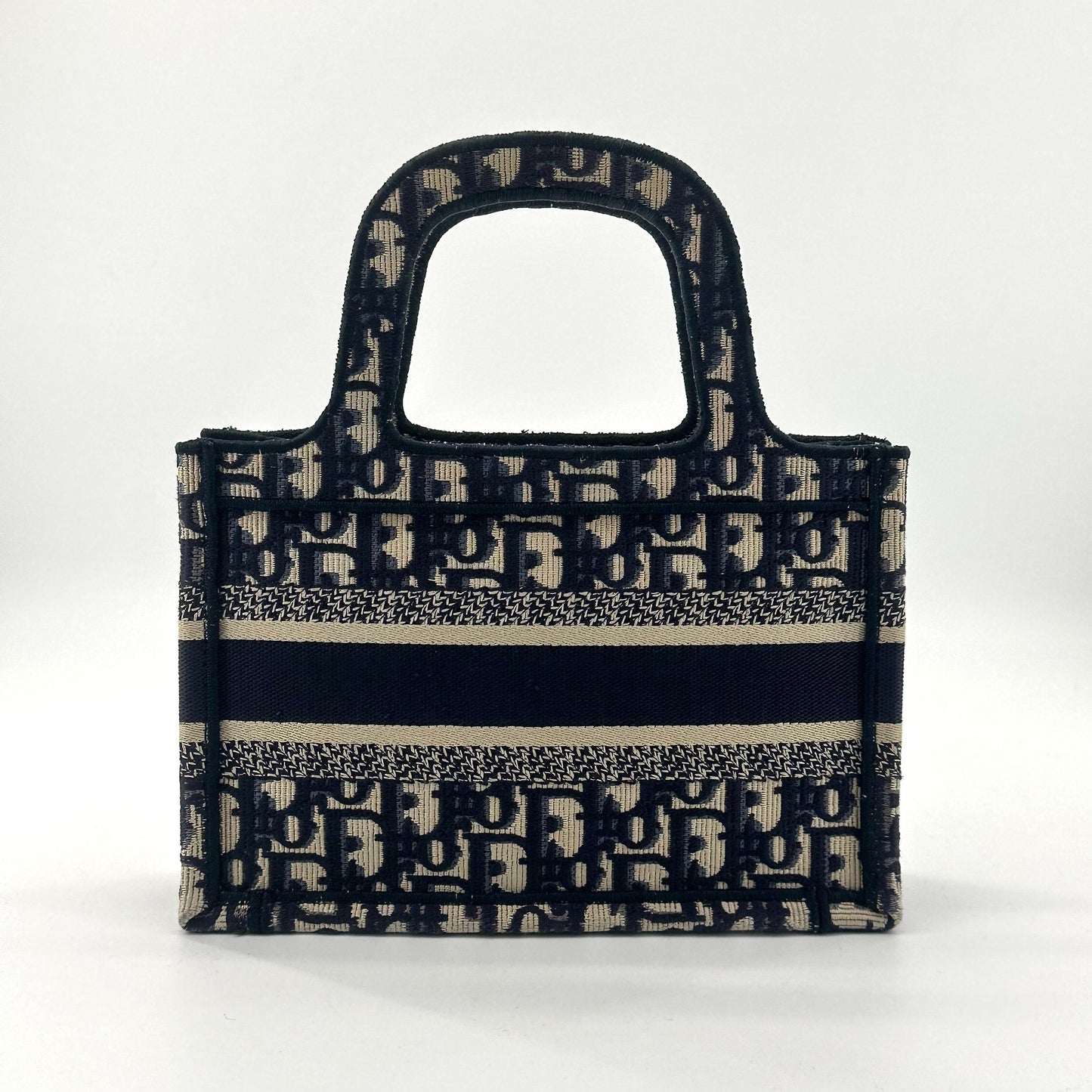 Dior - Book Tote Mini - Embroidered Canvas - Blue - (mini)