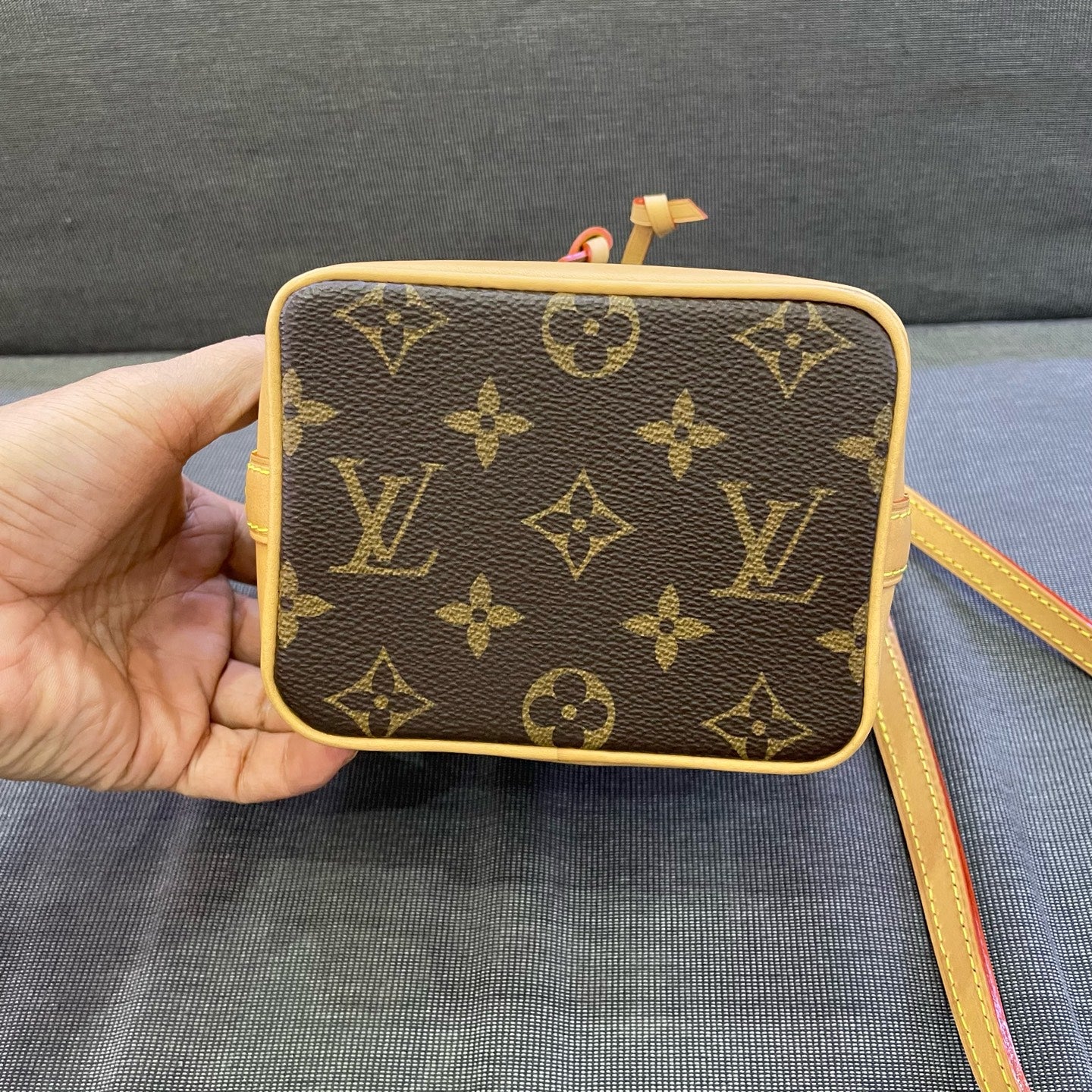 Louis Vuitton - Noe Nano - Monogram coated canvas with Vachetta leather trim - Brown - (mini)