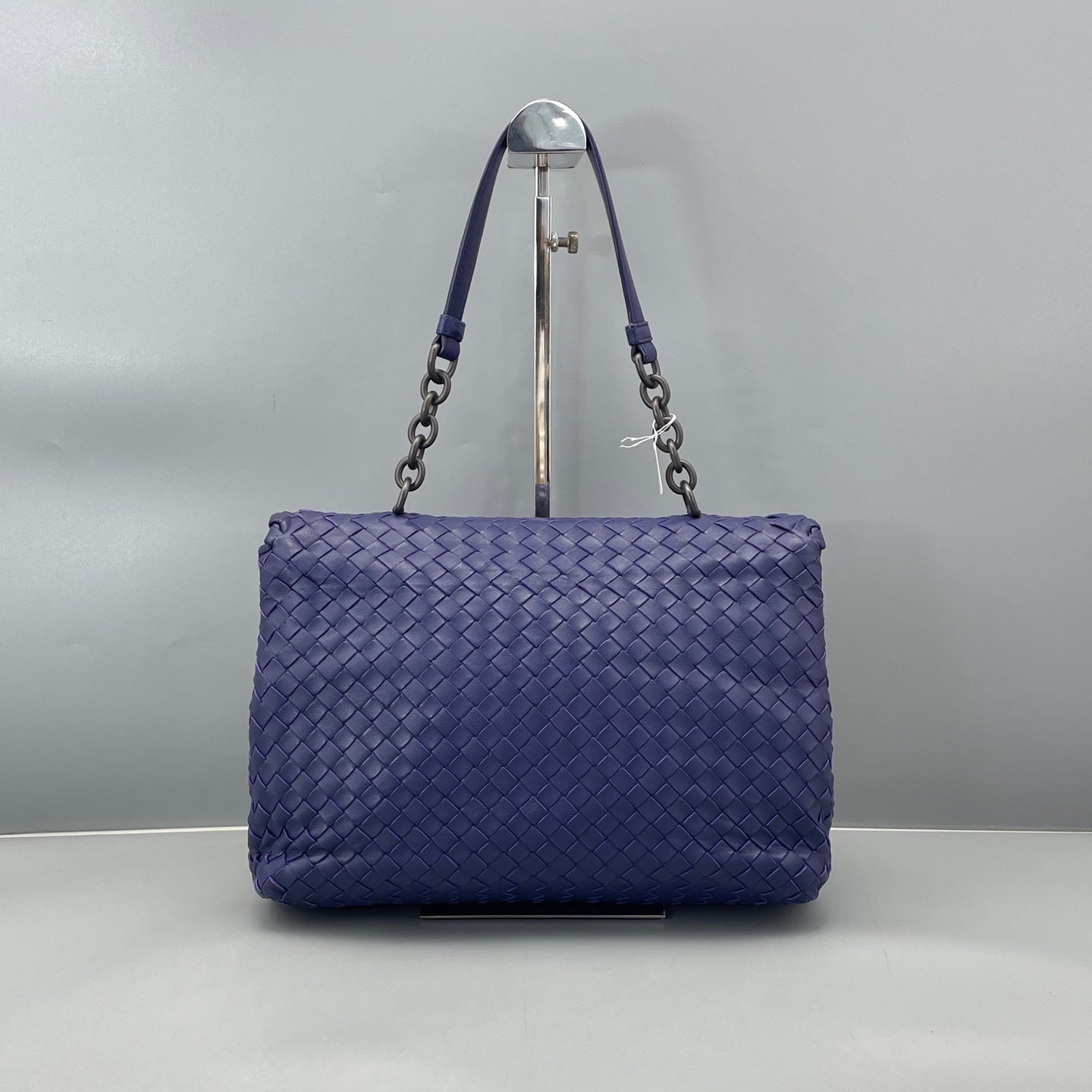 Bottega Veneta - Intrecciato Flap Shoulder Bag - Leather - Purple - (Medium)