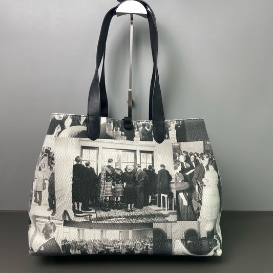 Dior - Toujours Large "Lady Liberty" Handbag - Canvas and Leather - Multicolour (Black, White, Grey) - (Large)