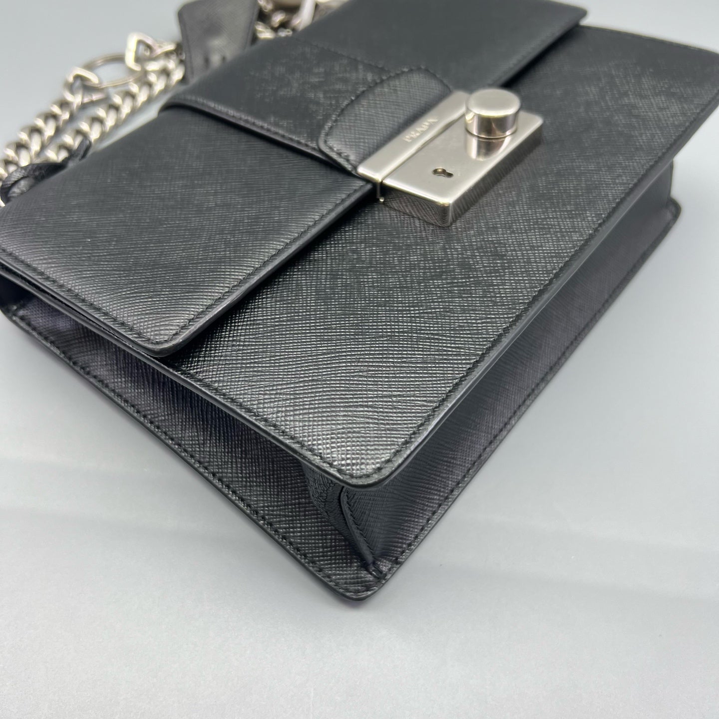 Prada - Chain Bag - Saffiano leather - Black - (small)