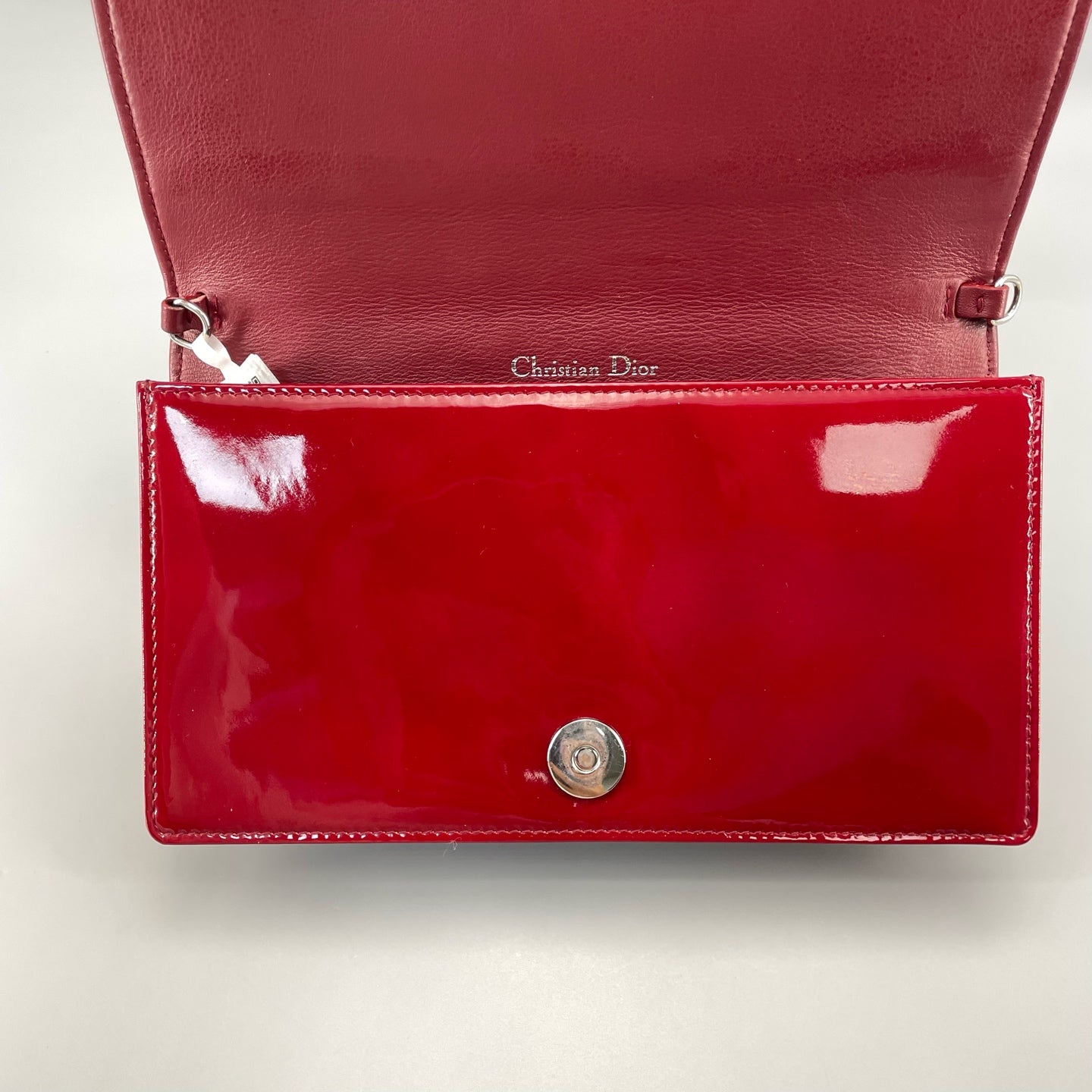 Dior - Lady Dior WOC (Wallet on Chain) - Patent leather - Red - (mini)