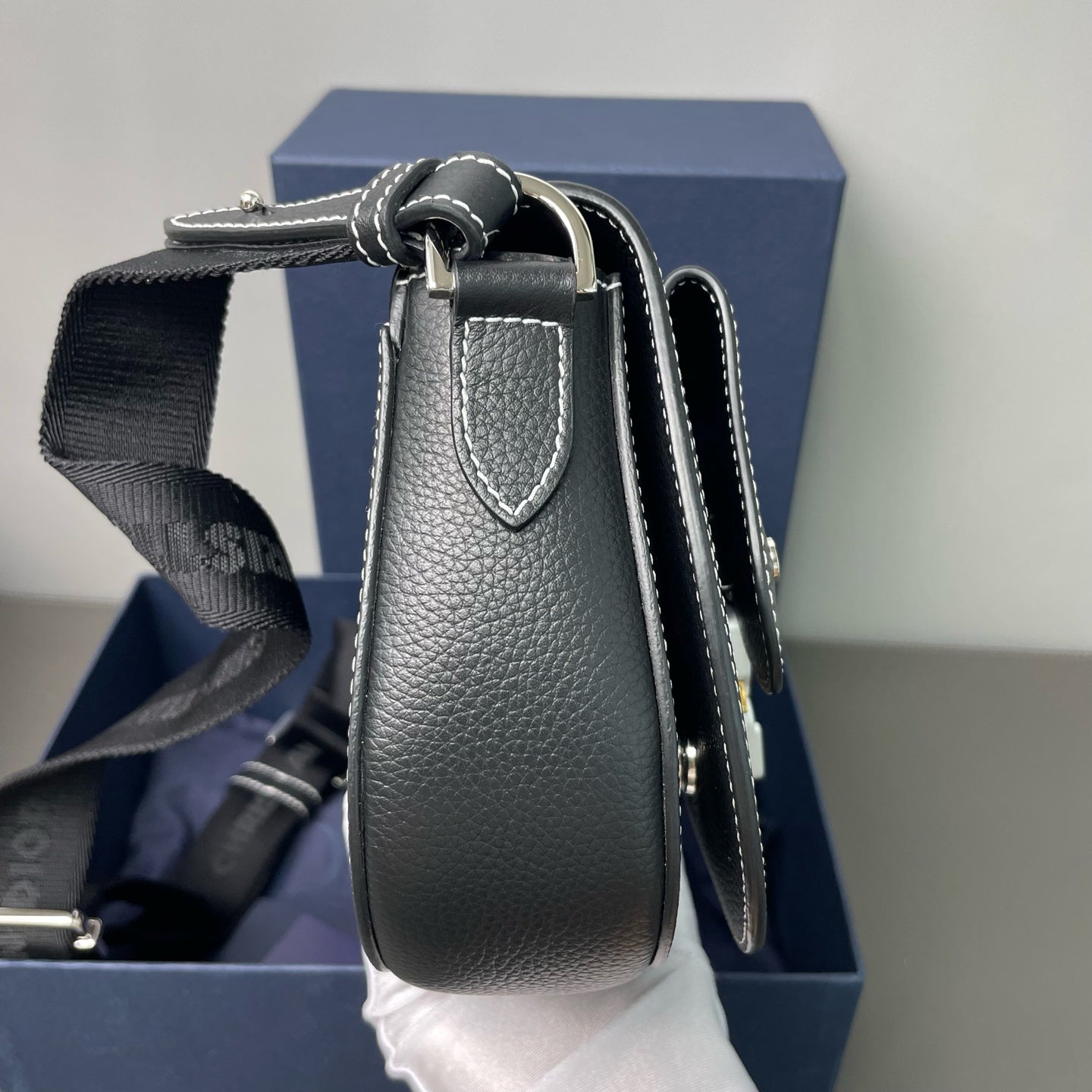 Dior - Saddle Bag - Grained leather - Black - (small)
