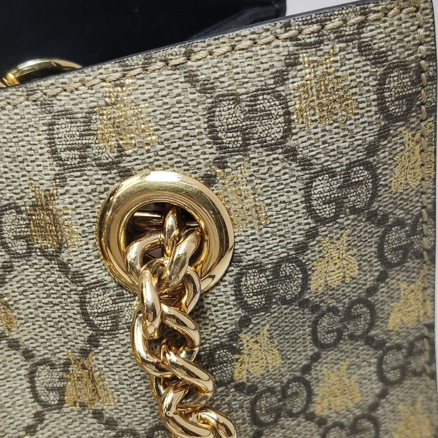 Gucci - Padlock GG Supreme Bee Shoulder Bag - GG Supreme coated canvas with leather trim - Multicolour - (Medium)