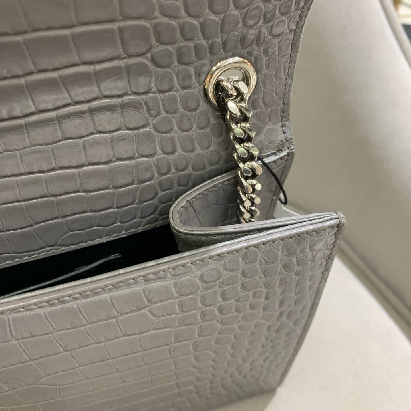 Saint Laurent - Kate Medium Tassel Crossbody Bag - Leather - Grey - (Medium)
