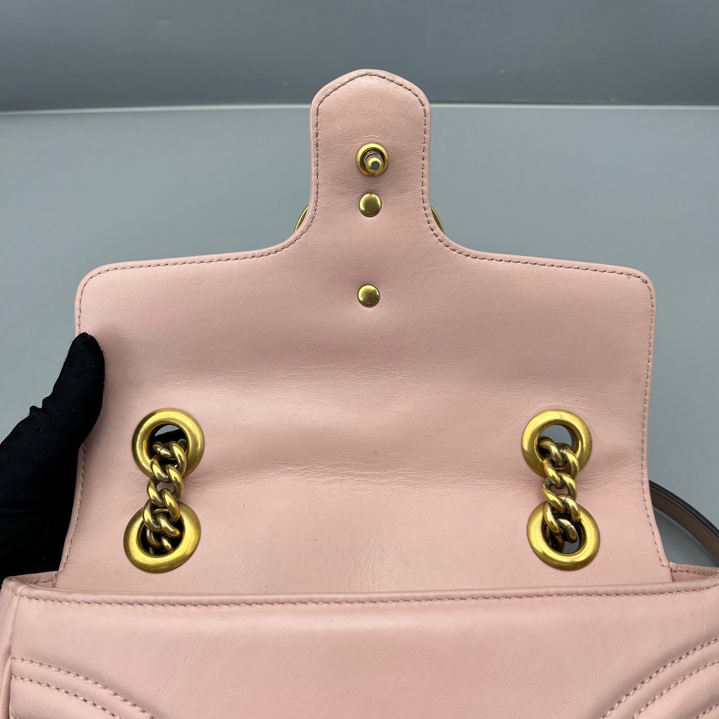 Gucci - GG Marmont Matelassé Mini Bag 22 - Matelassé chevron leather - Pink - (mini)