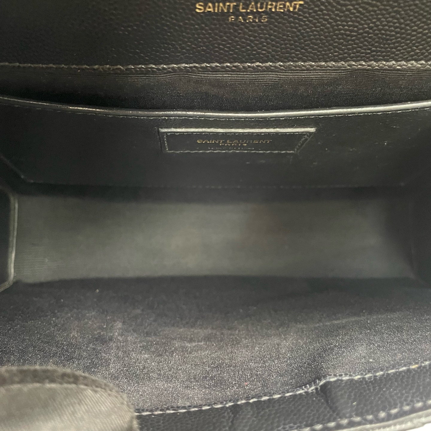 Saint Laurent - Envelope Chain Bag - Caviar cowhide leather - Black with Gold-Tone Hardware - (medium)