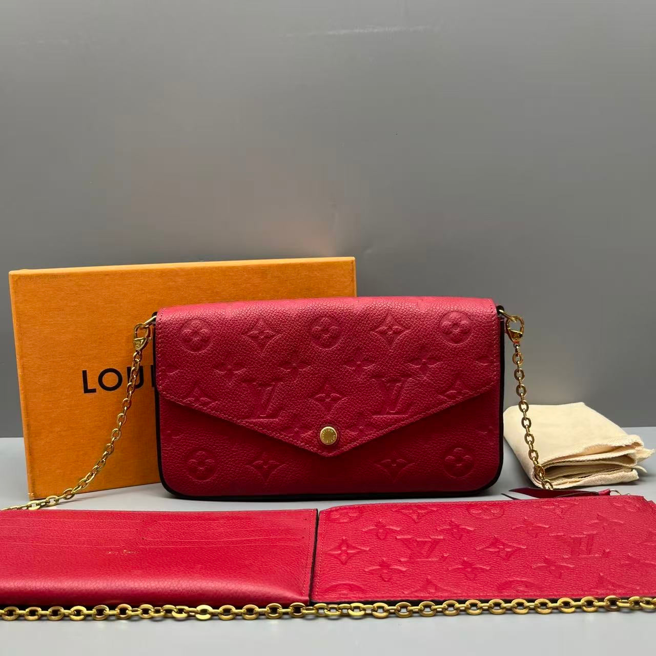 Louis Vuitton - Pochette Félicie - Leather - Red - (mini)