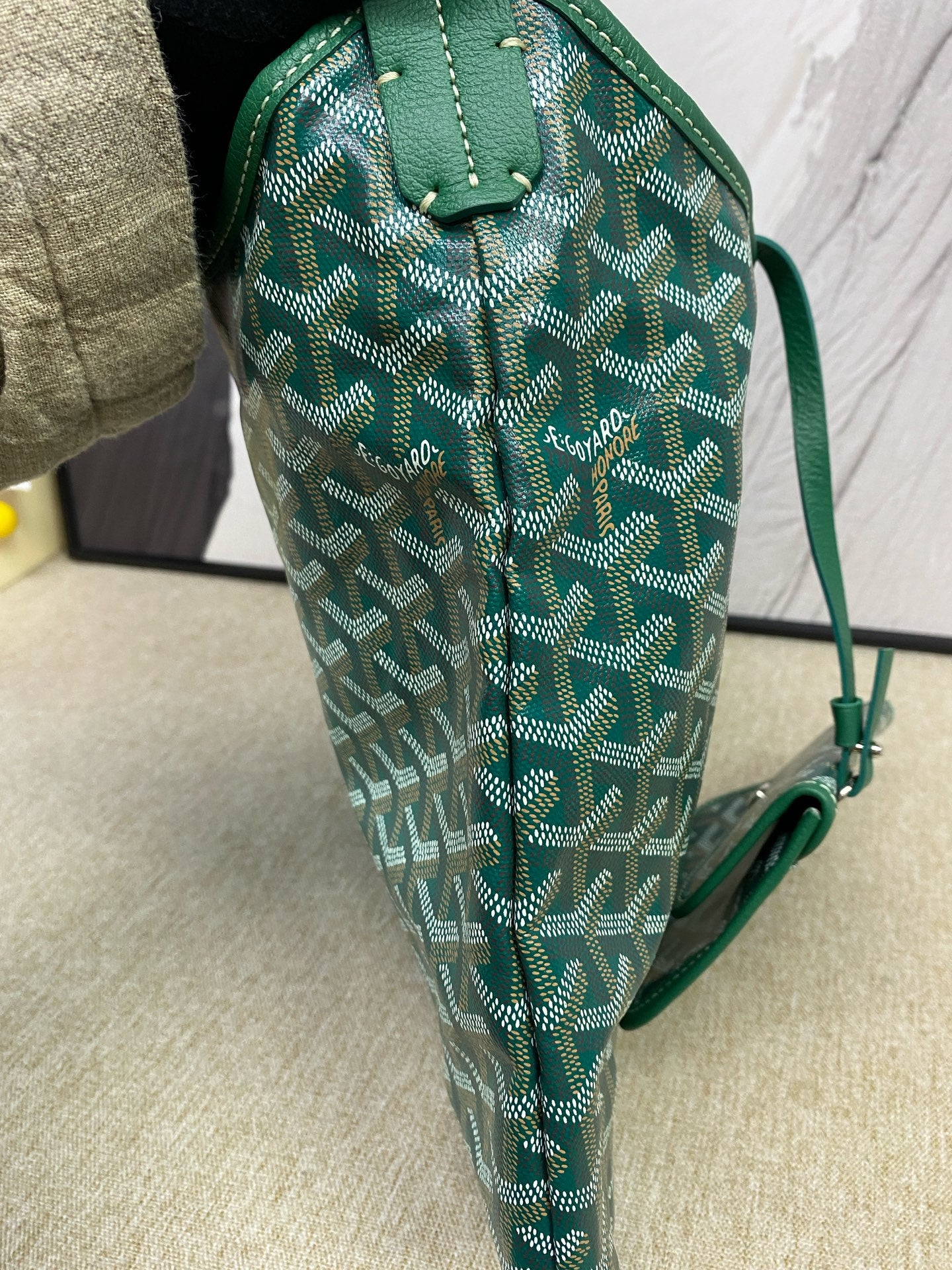 Goyard - Hobo - Goyardine canvas with leather trim - Green - (large)