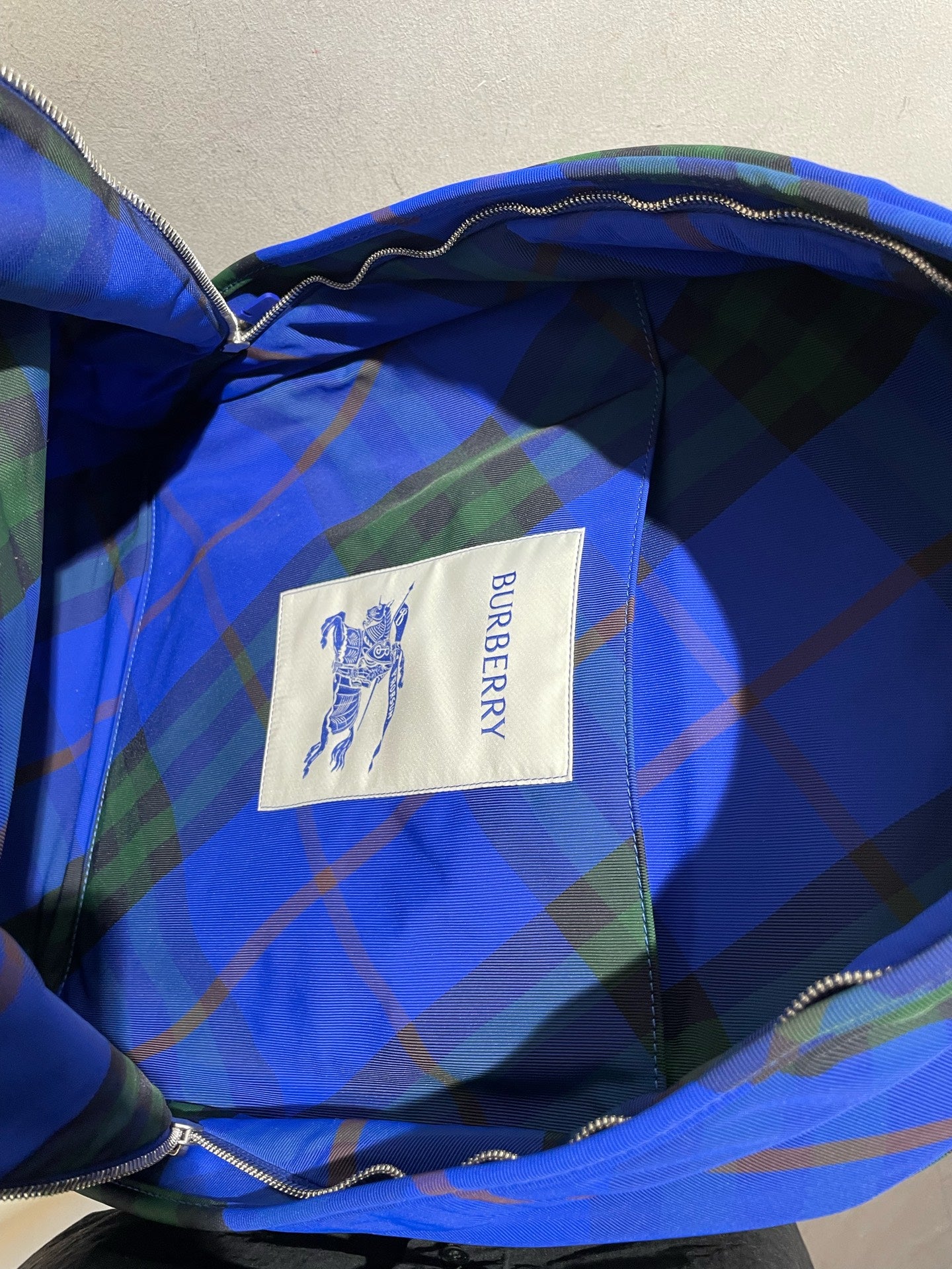 Burberry - Classic Plaid Backpack - Canvas - Blue - (large)