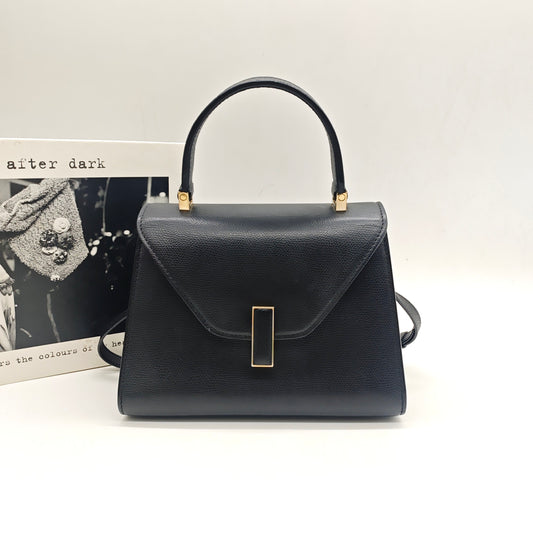 Valextra - Iside Mini - Millepunte grained calfskin leather - Black - (Mini)