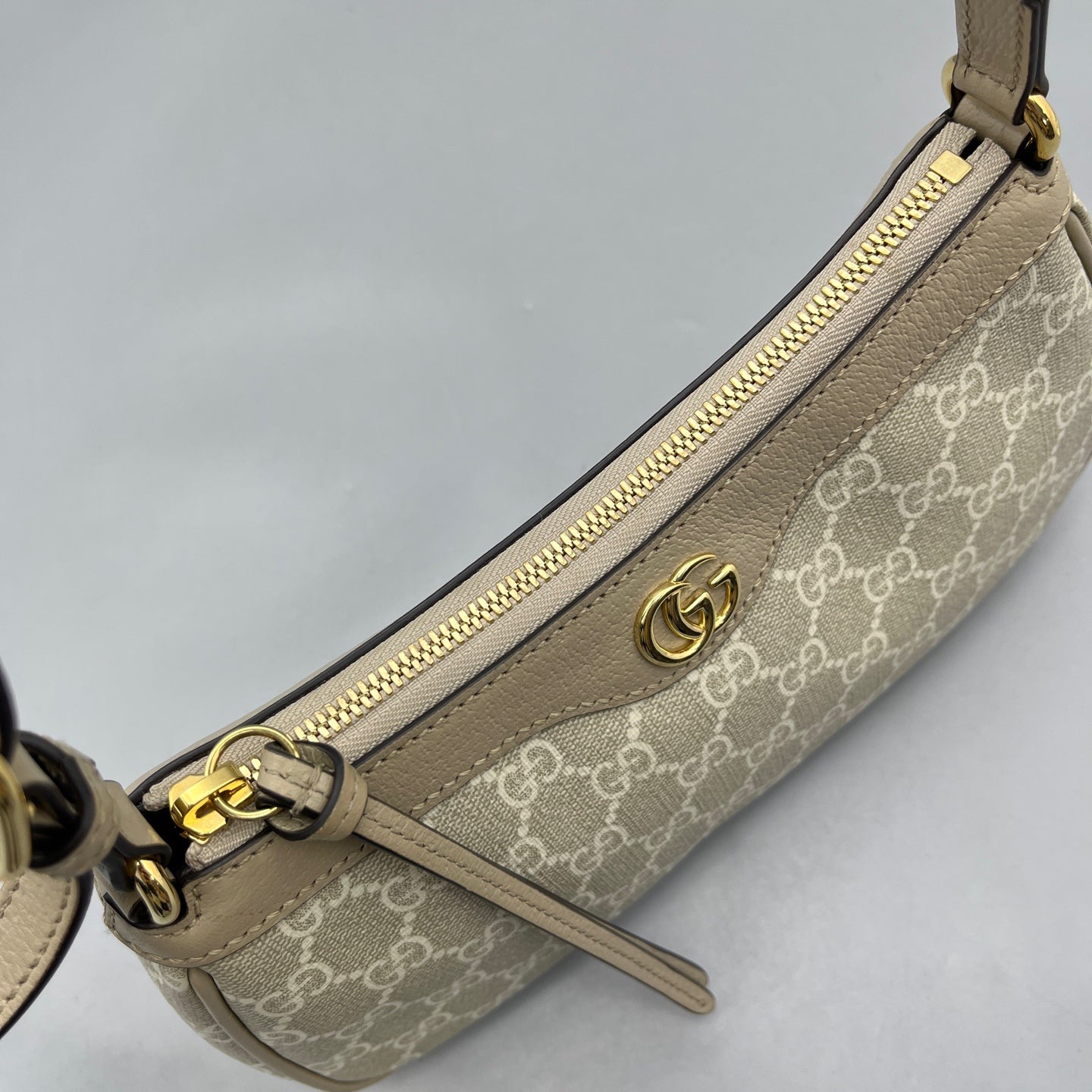 Gucci - Ophidia Shoulder Bag - GG Supreme canvas with leather trim - Beige - (mini)