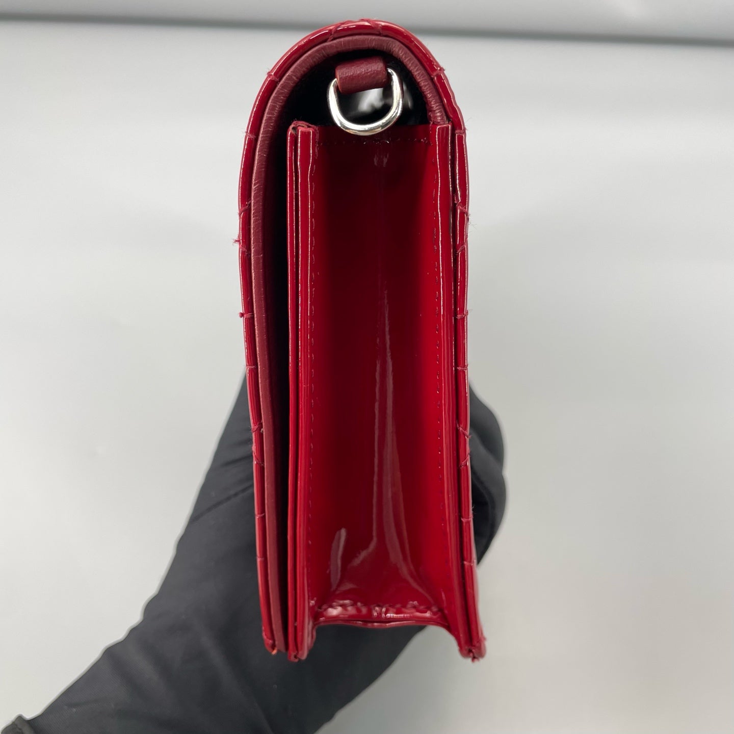 Dior - Lady Dior WOC (Wallet on Chain) - Patent leather - Red - (Mini)