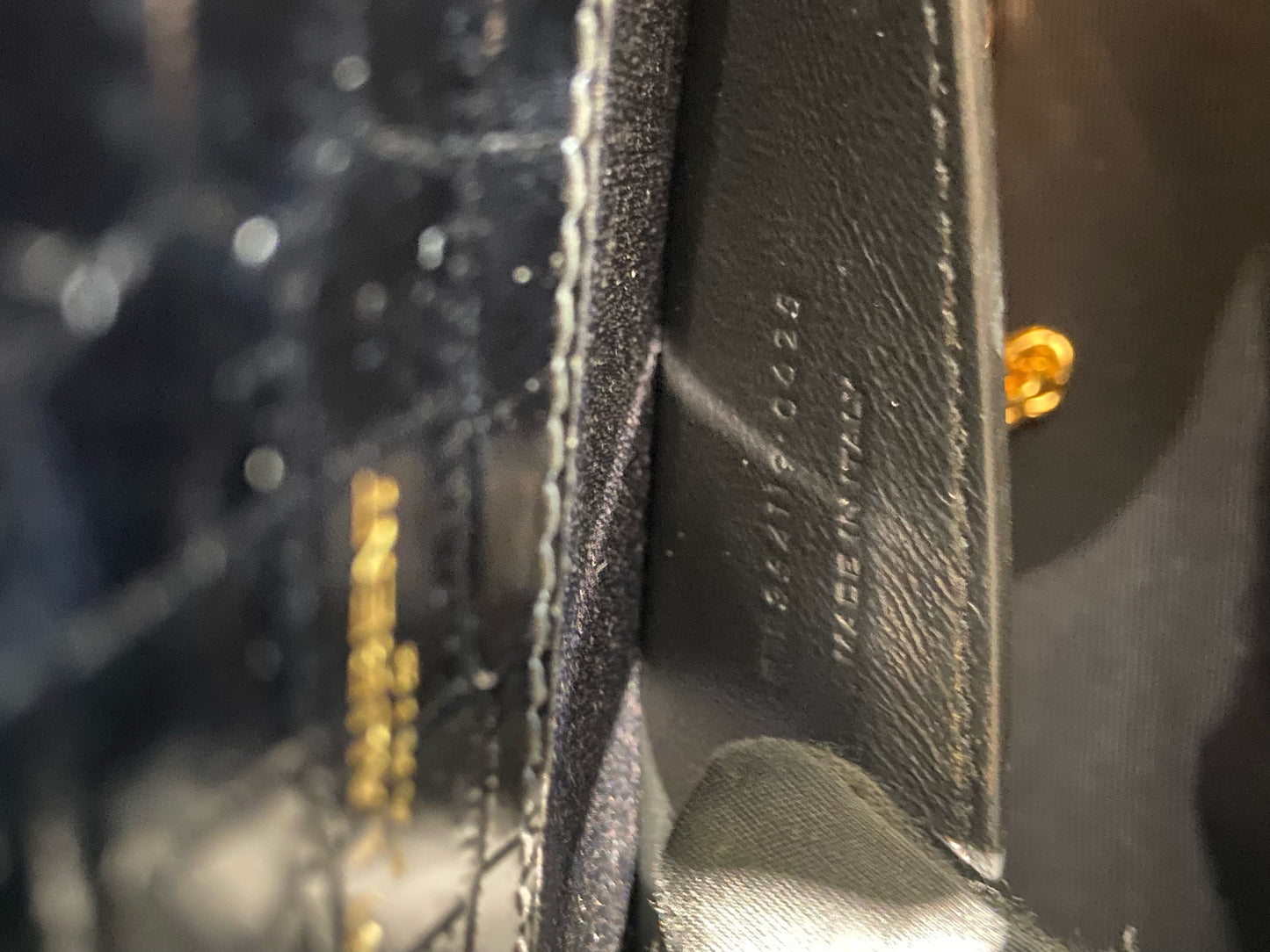 Saint Laurent - Kate Tassel Chain Bag - Cowhide leather with crocodile embossing - Black - (Medium)