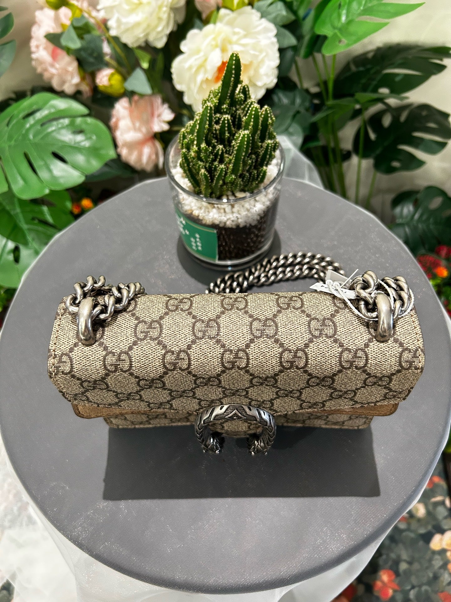 Gucci - Dionysus - GG Supreme canvas with suede trim - Beige - (small)