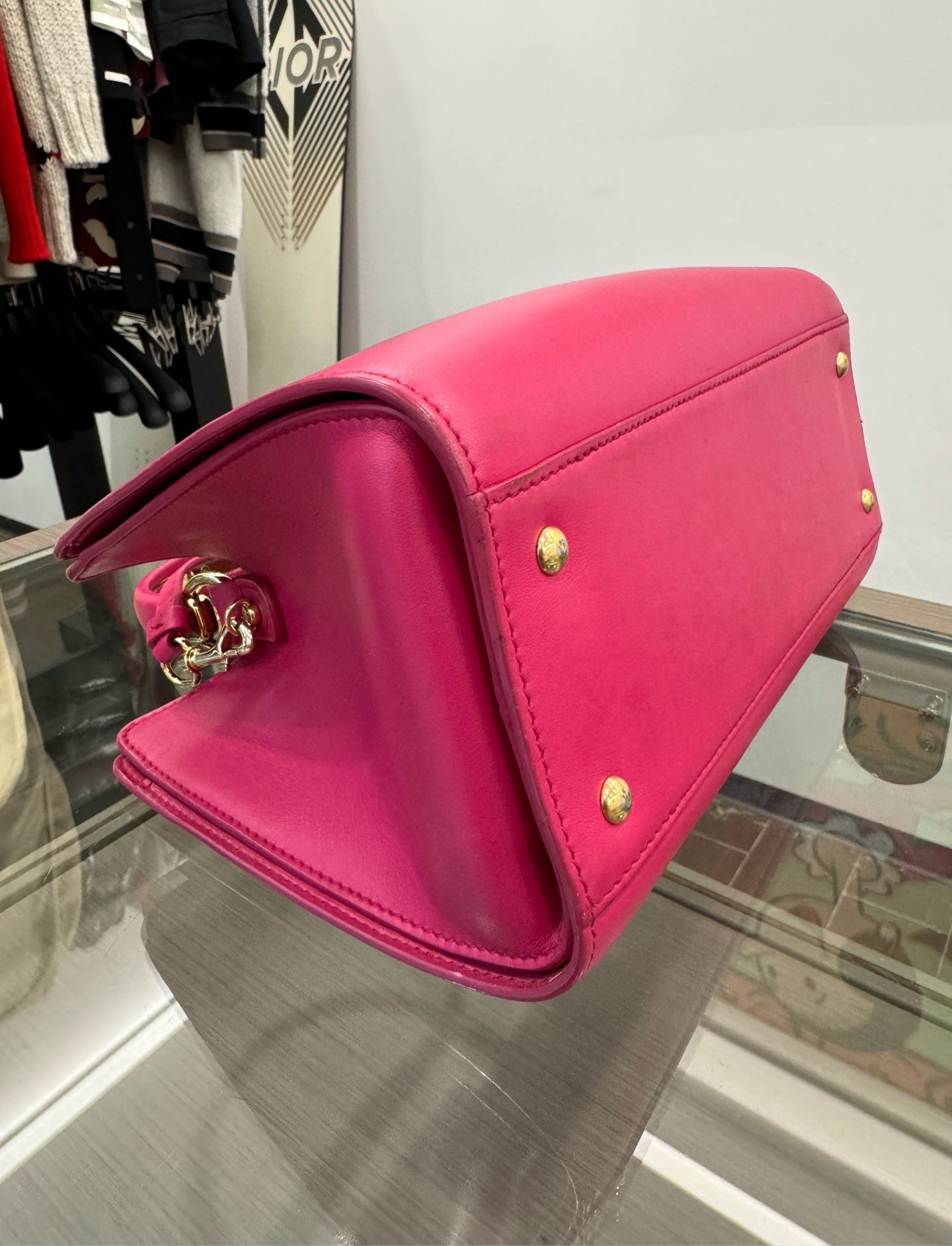 Salvatore Ferragamo - Gancini Top Handle Bag - Leather - Pink - (medium)