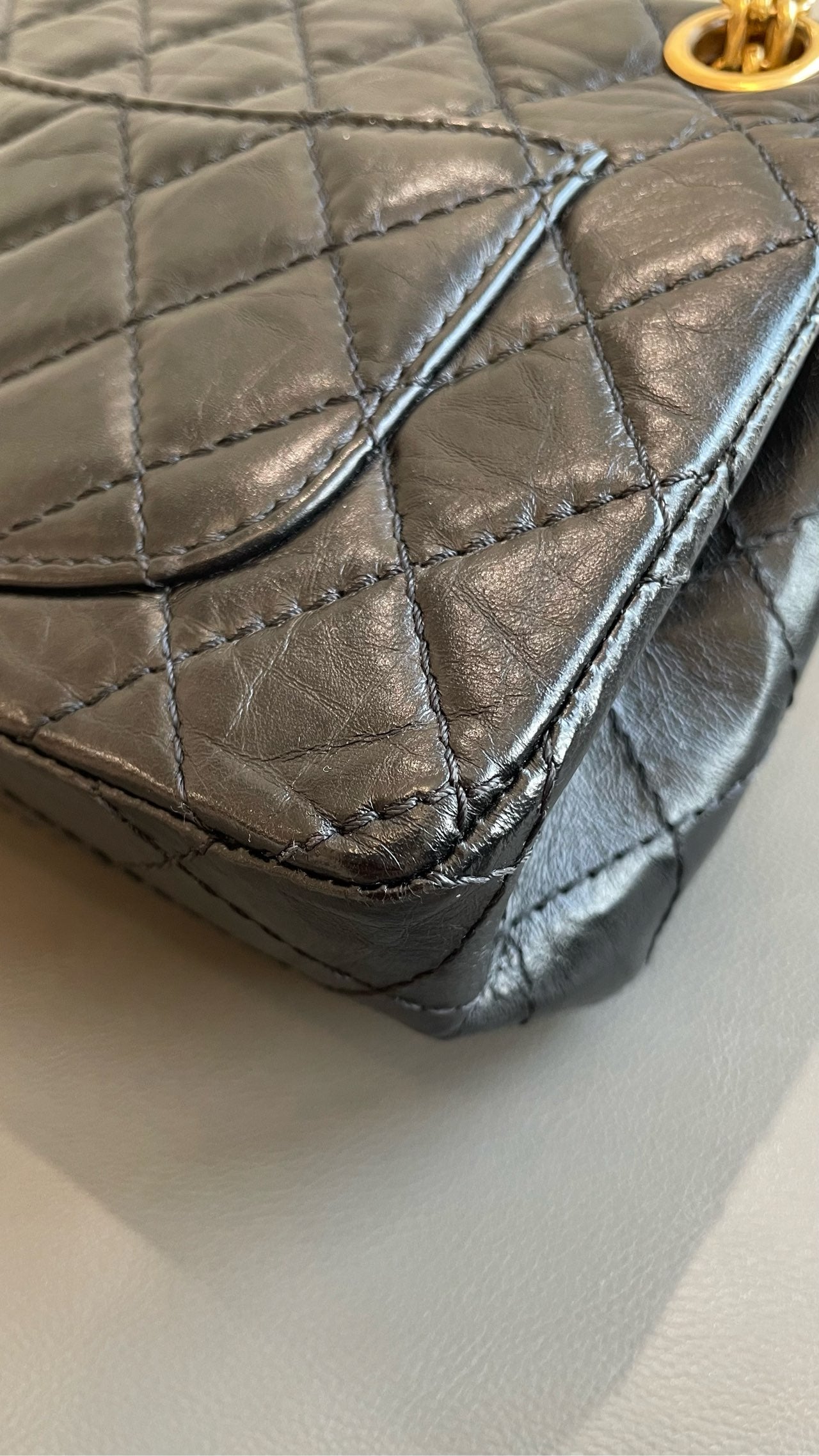 Chanel - 2.55 Reissue Mini - Aged calfskin leather - Black - (mini)
