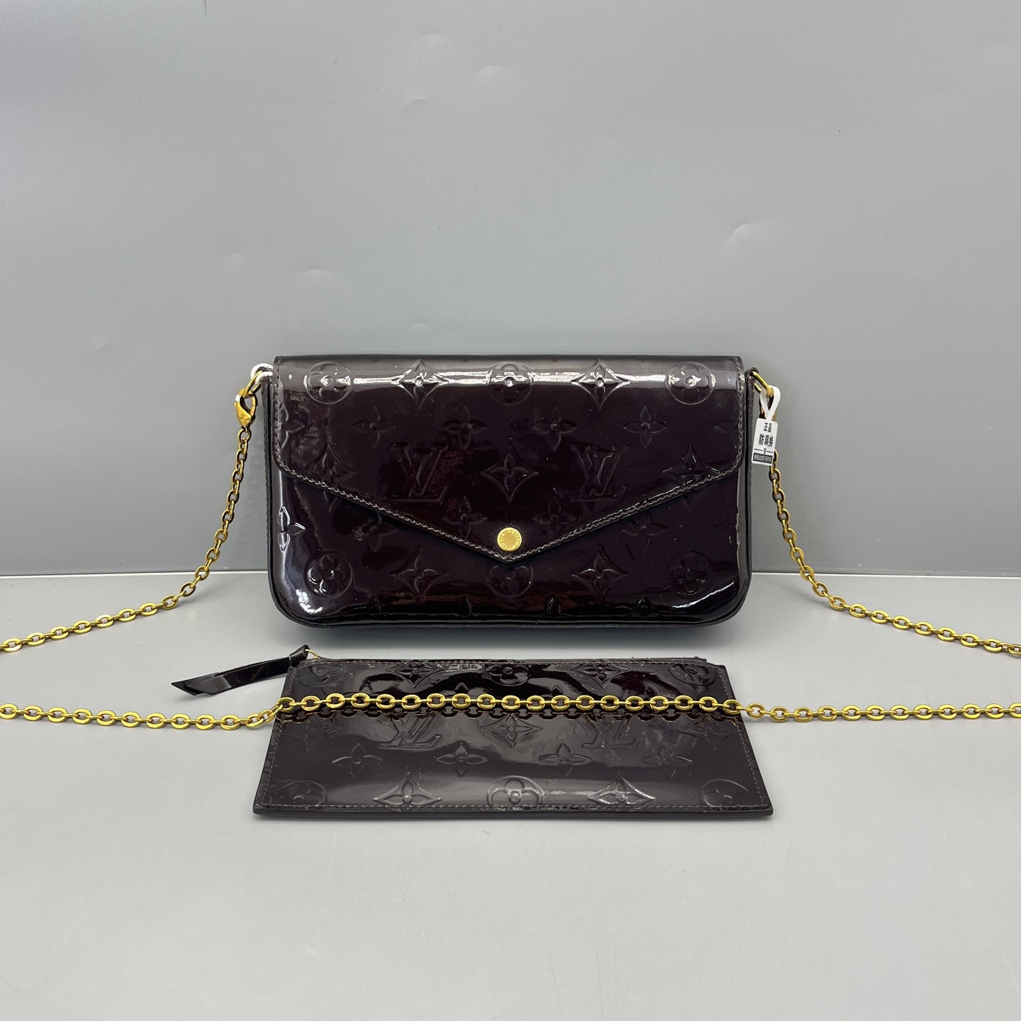 Louis Vuitton - Félicie Pochette - Monogram Vernis leather - Burgundy - (small)