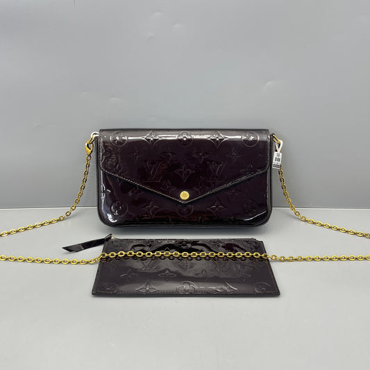 Louis Vuitton - Félicie Pochette - Monogram Vernis leather - Burgundy - (small)