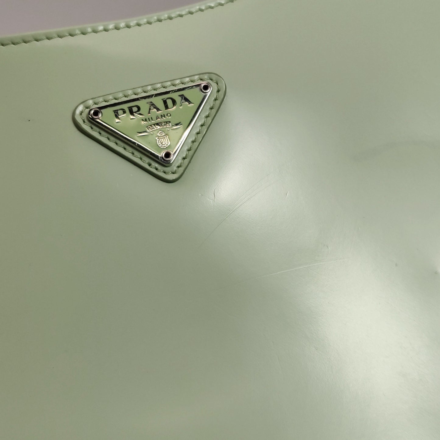 Prada - Cleo Shoulder Bag - Cowhide leather - Mint Green with Silver-Tone Hardware - (small)