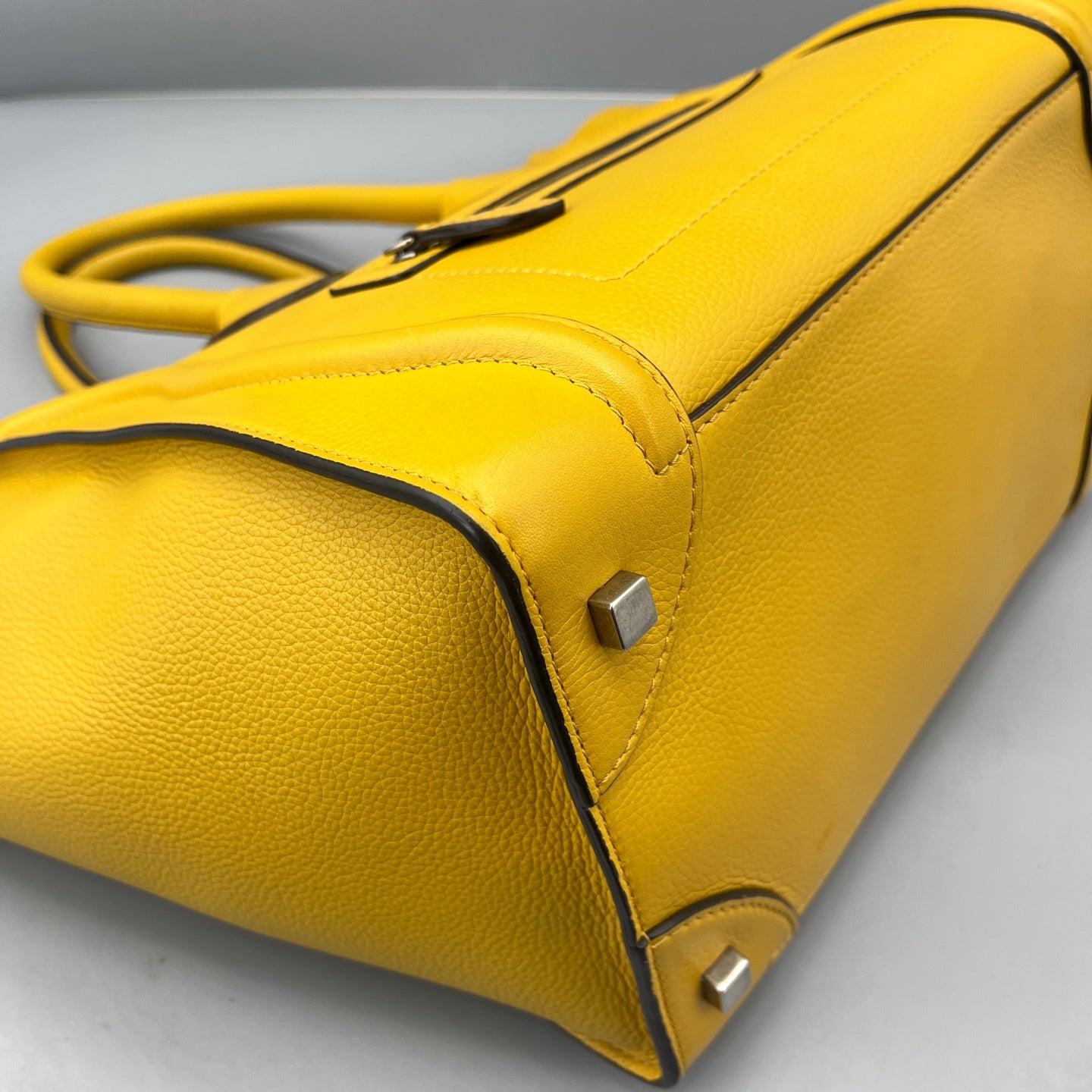 Celine - Luggage Mini - Grained calfskin leather - Yellow - (mini)