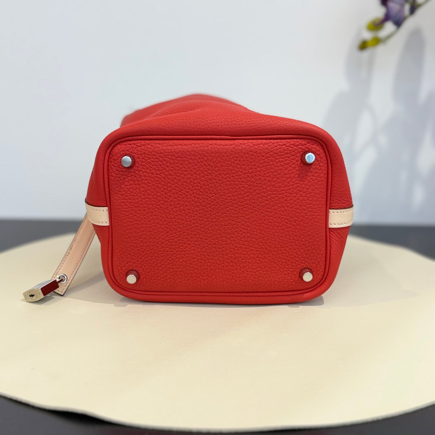 Hermès - Picotin Lock 18 - Leather - Red with Beige contrast - (mini)
