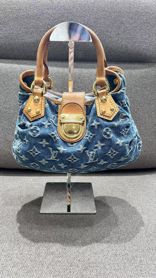 Louis Vuitton - Monogram Denim Mini Pleaty - Denim and Vachetta leather - Blue - (small)