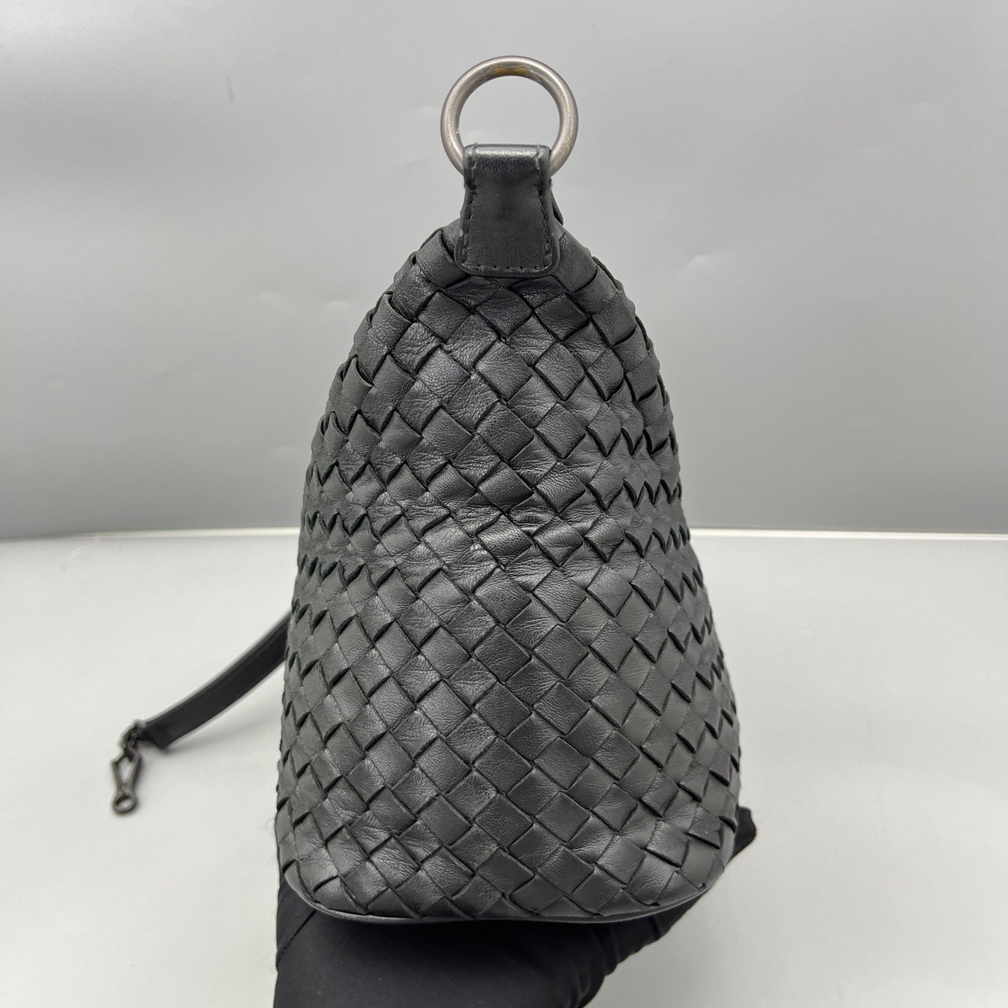 Bottega Veneta - Intrecciato Small Shoulder Bag - Lambskin leather - Black - (mini)