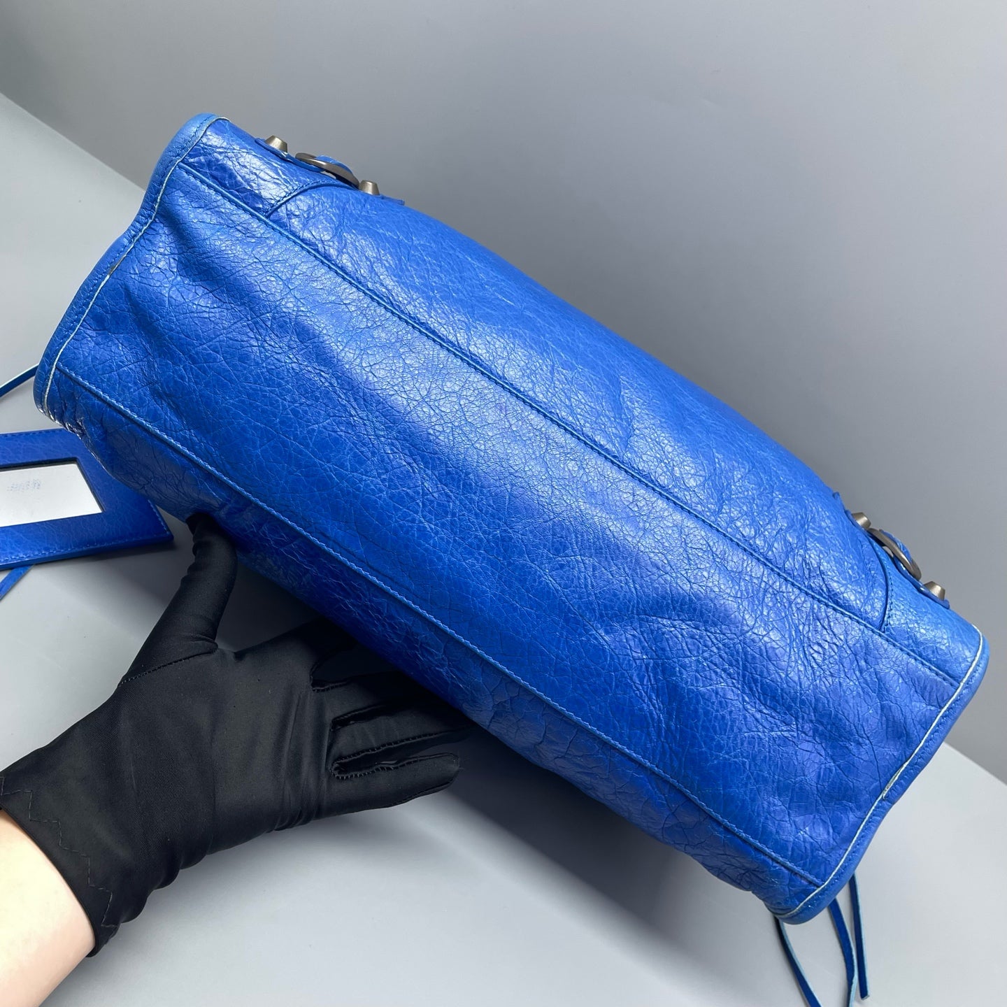 Balenciaga - City Bag - Lambskin leather - Blue - (medium)