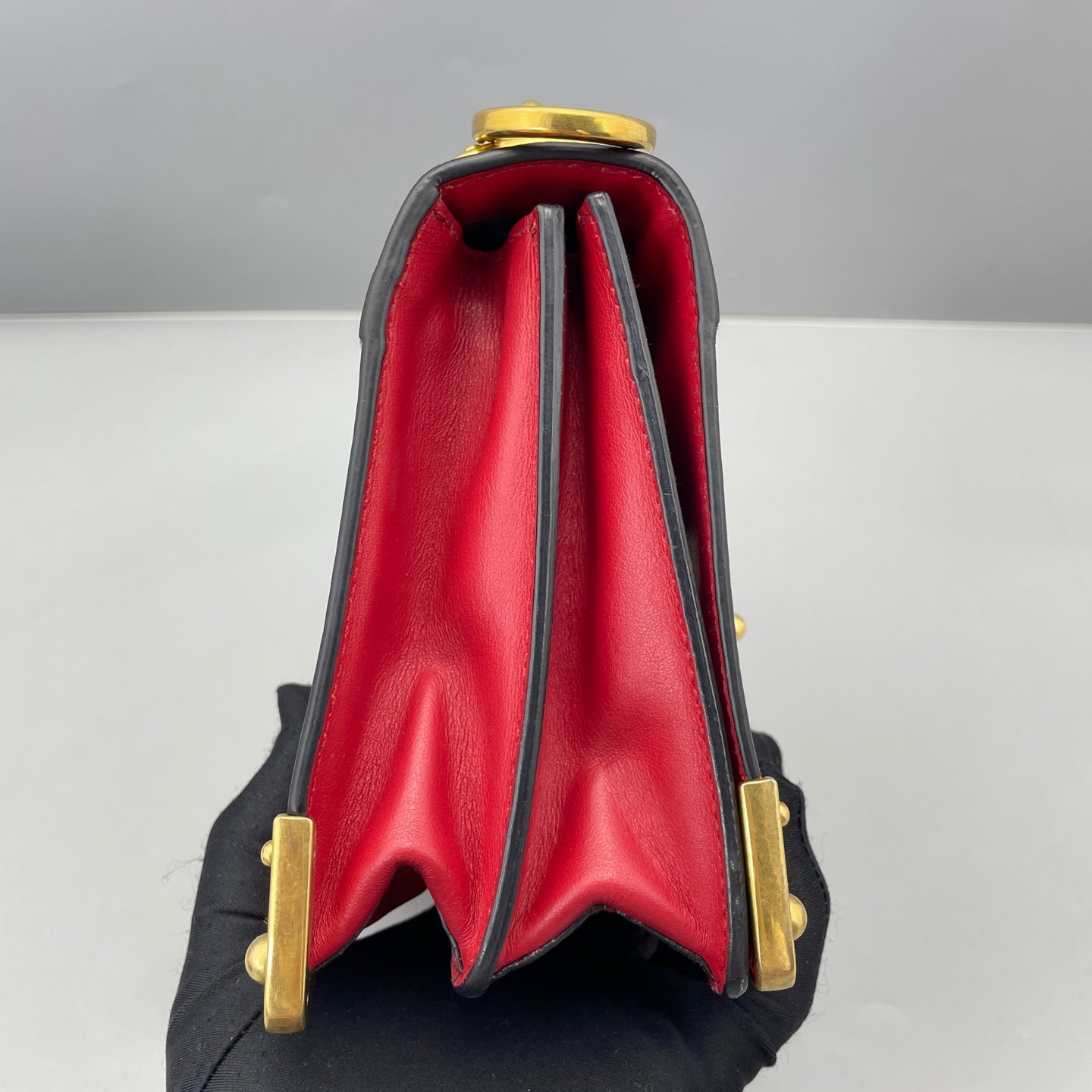 Prada - Cahier Bag - Leather - Red with Black accents - (small)