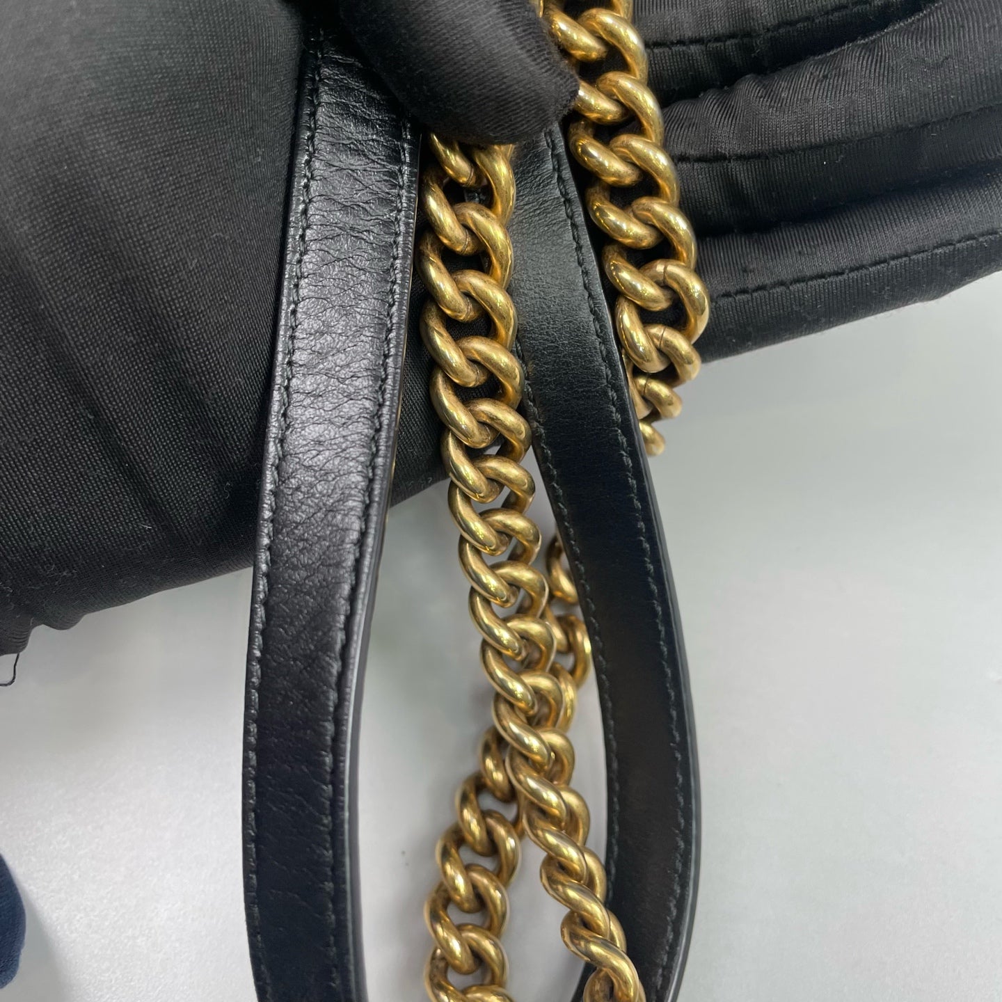 Gucci - GG Marmont Matelassé Shoulder Bag - Leather - Black - (Medium)