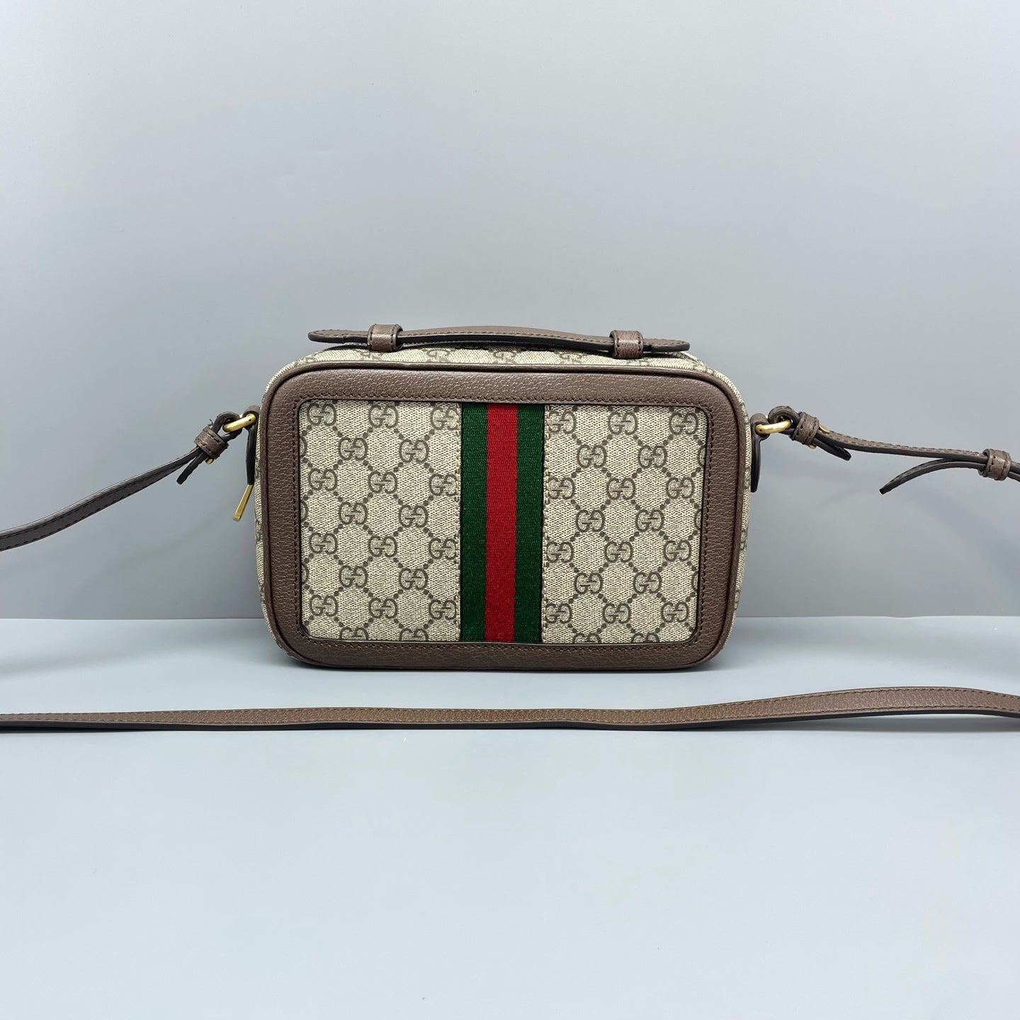 Gucci - Ophidia GG Supreme Camera Bag - GG Supreme canvas with leather trim - Beige and Brown - (Small)