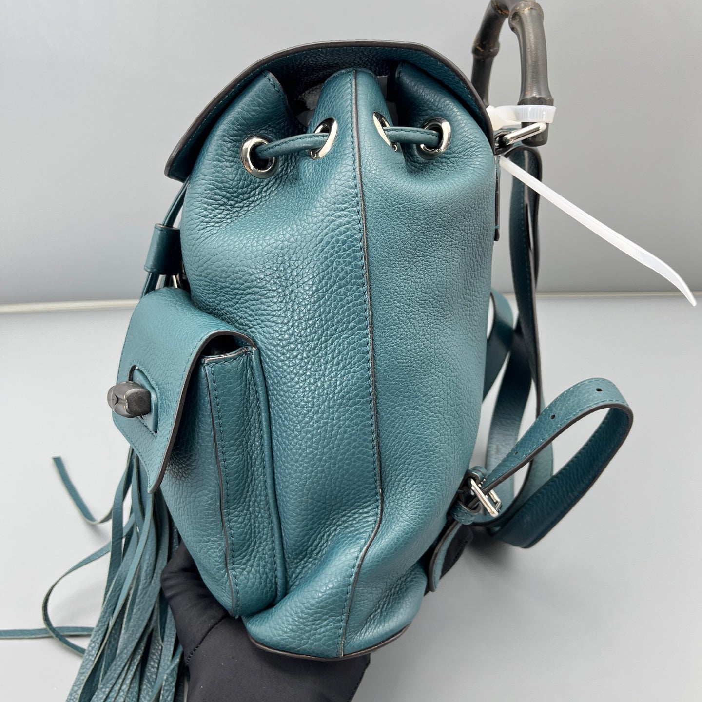 Gucci - Bamboo Tassel Backpack - Leather - Blue - (Medium)