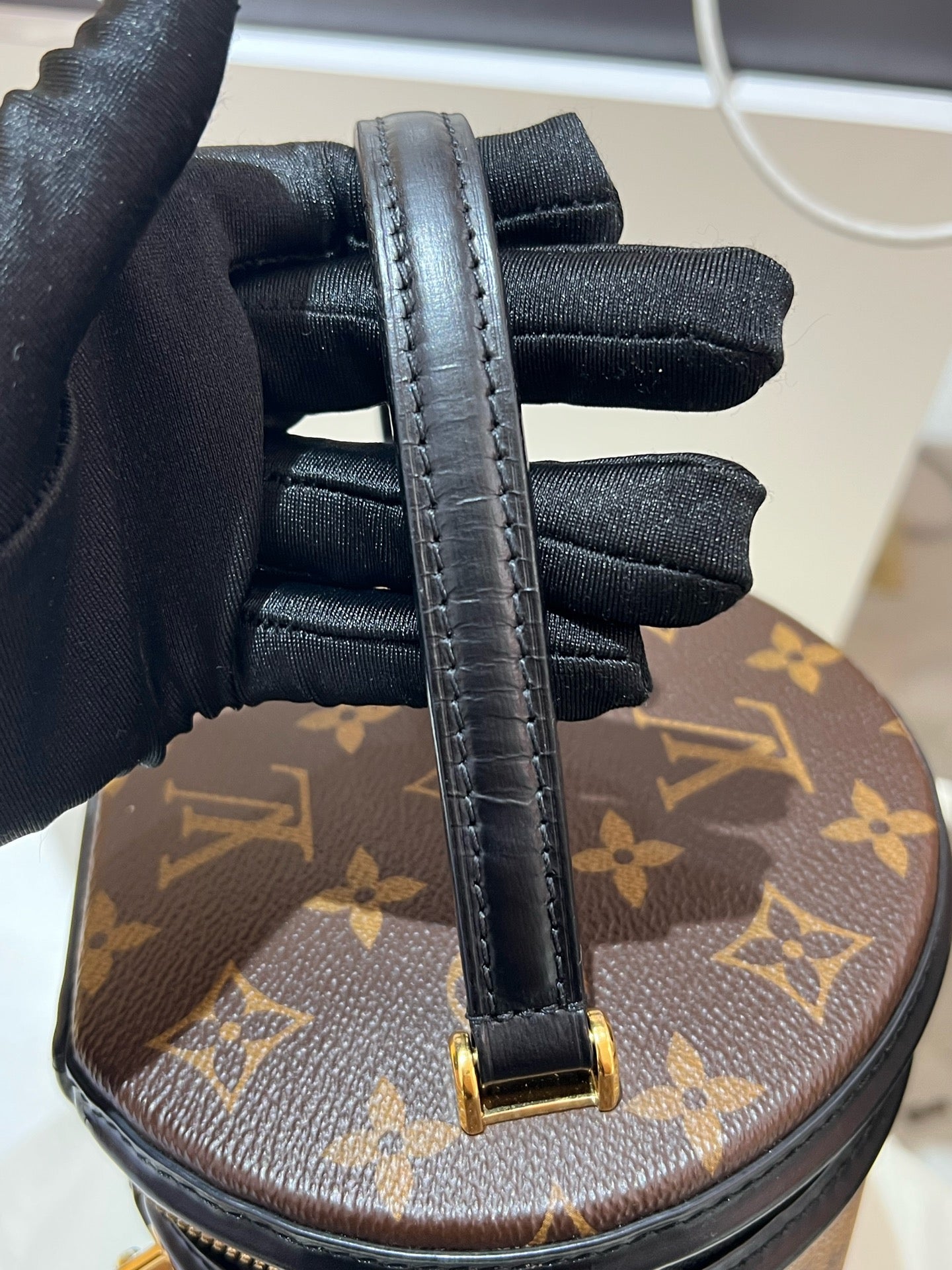 Louis Vuitton - Cannes - Monogram coated canvas with black cowhide leather trim and black microfiber lining - Brown - (mini)