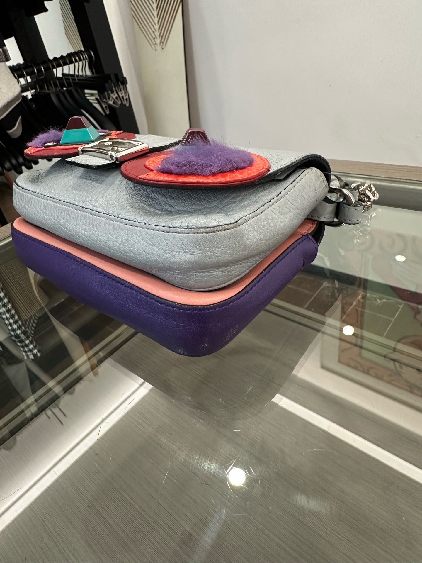 Fendi - Gemini Monster Chain Shoulder Bag - Leather - Multicolour - (mini)