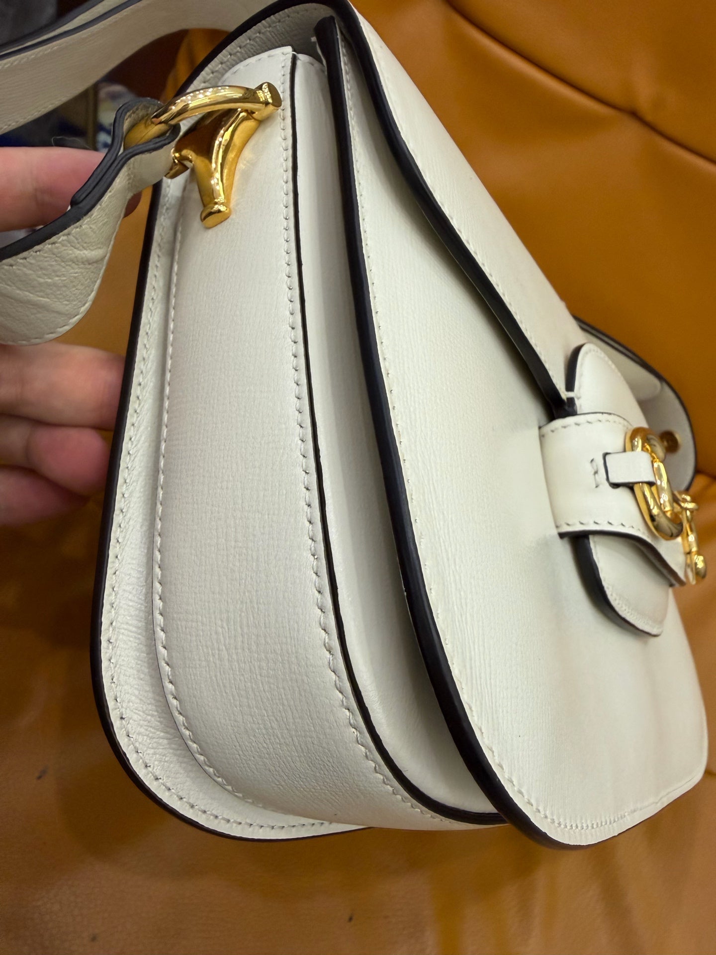 Gucci - Horsebit 1955 Shoulder Bag - Leather - Off-white - (medium)