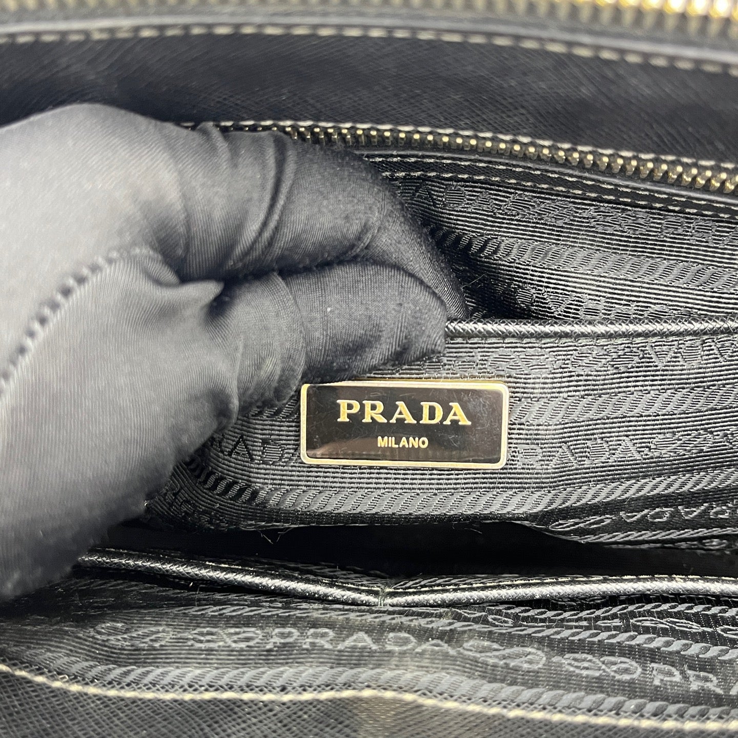 Prada - Galleria (Saffiano Lux Double Zip Tote) - Saffiano leather - Black - (medium)