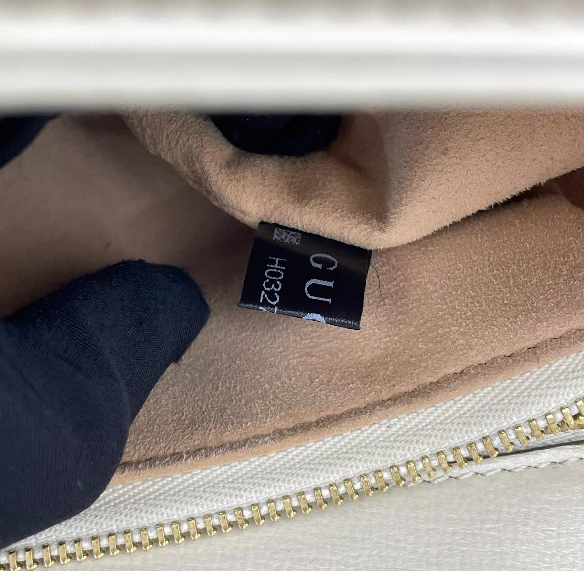 Gucci - 1955 Horsebit Shoulder Bag - GG Supreme canvas with white leather trim - Multicolour - (medium)