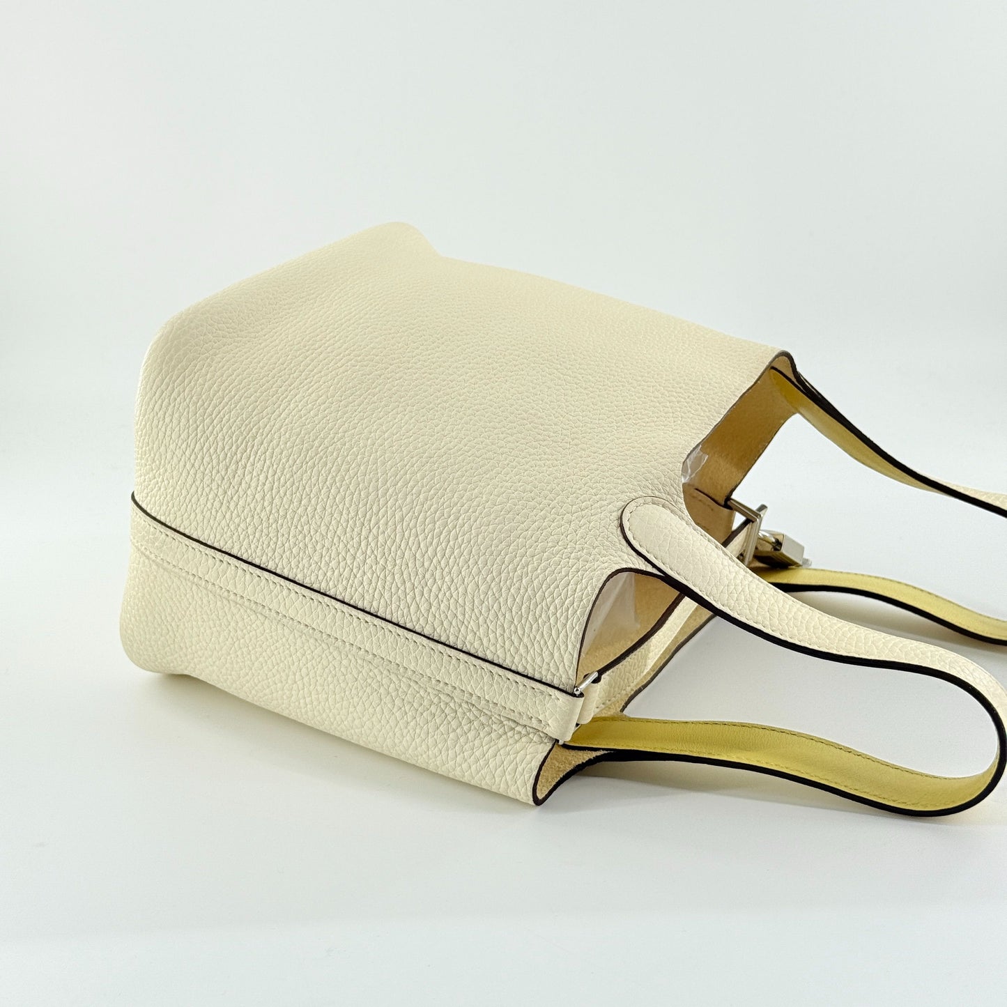Hermès - Picotin Lock 18 - Clemence leather - Creamy White with Yellow accents - (mini)