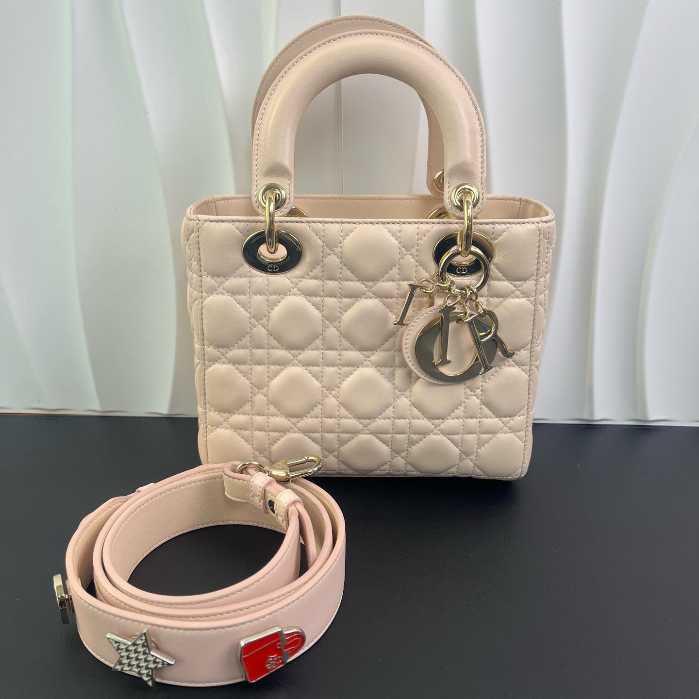 Dior - Lady Dior Small - Lambskin leather - Pink - (Small)