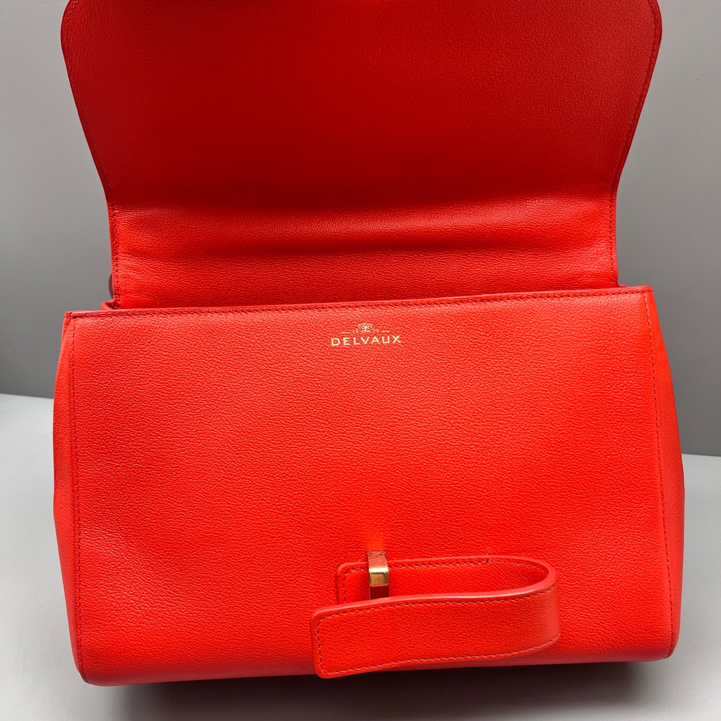 Delvaux - Simplissime - Grained leather - Orange-red - (Medium)