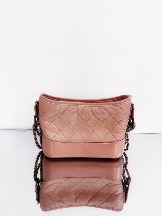 Chanel - Gabrielle Hobo Bag - Calfskin leather - Pink - (Small)