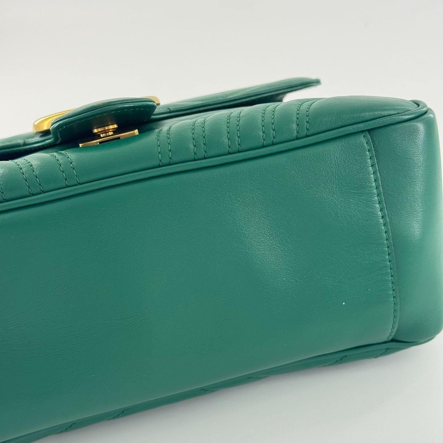 Gucci - Marmont Top Handle - Leather - Green - (medium)